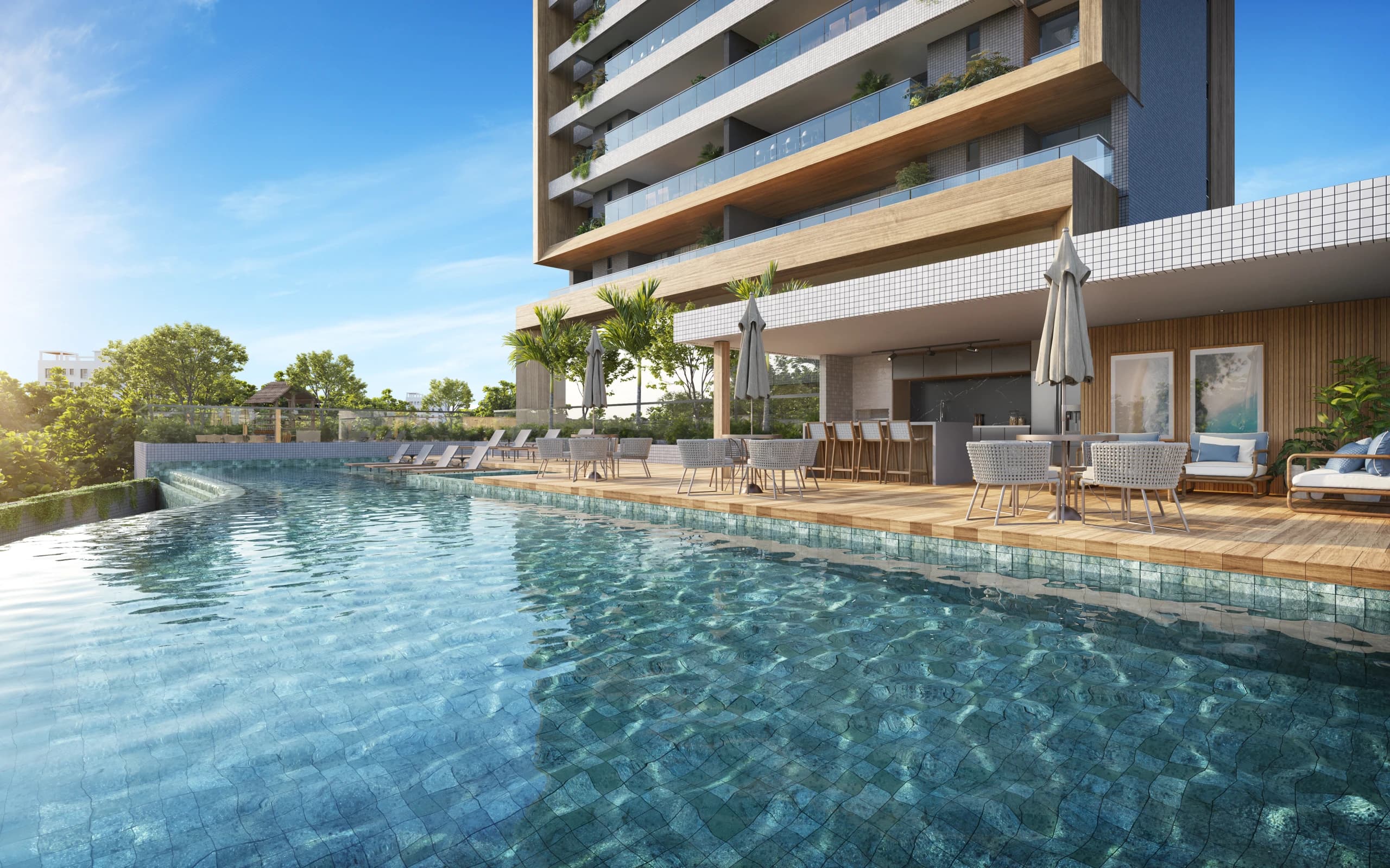 Piscina com borda infinita